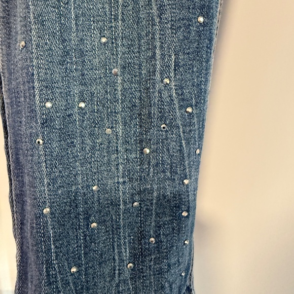 Rhinestone and Pearl Embellished Seven Jeans - Picture 6 of 15